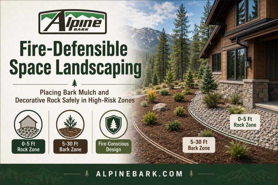 Fire-Defensible Space Landscaping: Placing Bark Mulch and Decorative Rock Safely in High-Risk Zones