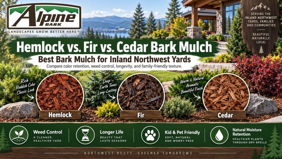 Hemlock vs. Fir vs. Cedar Bark Mulch: Which Is Best for Inland Northwest Yards?